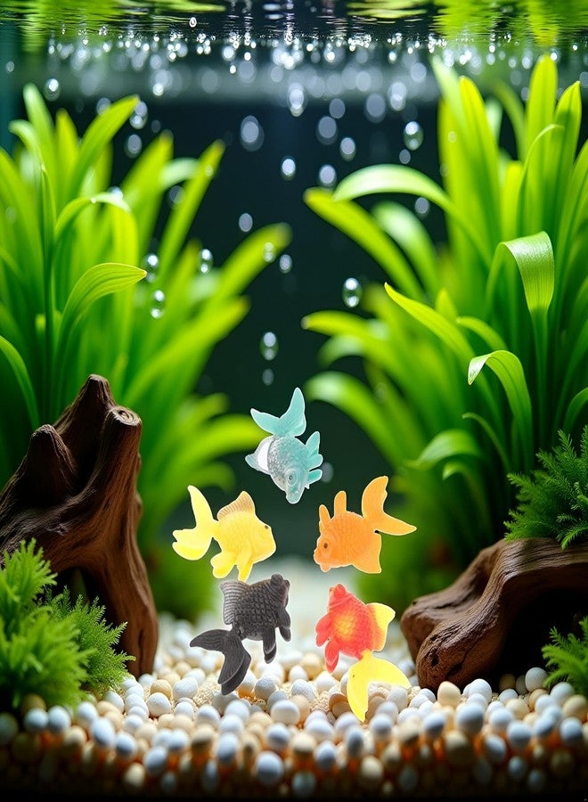 WLngtv 5 Pcs Lifelike Reusable Plastic Artificial Moving Floating Fishes Ornament Decorations for Aquarium Fish Tank Pet Supplies (Random Color) - Image 4